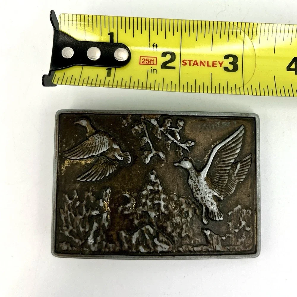 Vintage Flying Geese Ducks‎ Belt Buckle Hunting Wildlife